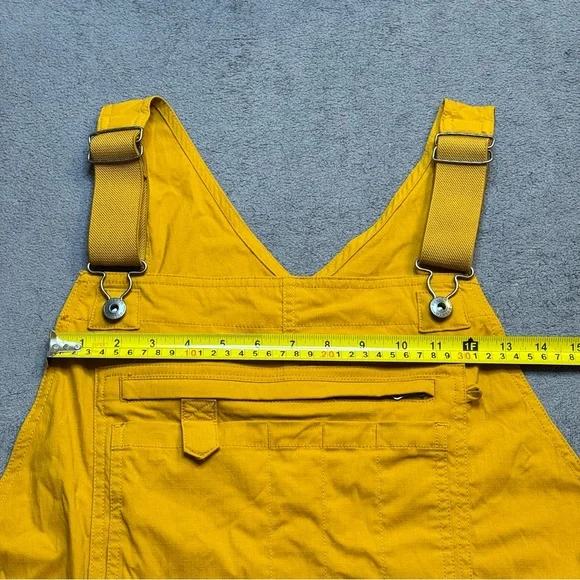 Duluth Trading Co Women's Heirloom Garden Bib Overall Shorts XXL Mustard Yellow - Picture 12 of 15